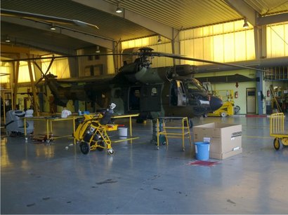 Recientemente han pasado por mi Base, una unidad de helicopteros del Ejercito Frances que por seguridad 12