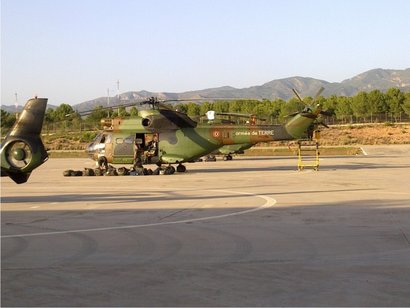 Recientemente han pasado por mi Base, una unidad de helicopteros del Ejercito Frances que por seguridad 11
