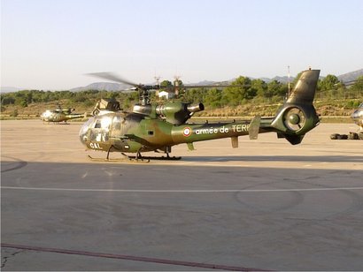Recientemente han pasado por mi Base, una unidad de helicopteros del Ejercito Frances que por seguridad 10