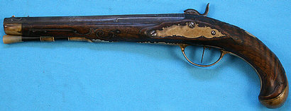 A fine German dueling pistol, numbered on the tang as two of a pair, by Johann Andreas Kuchenreiter I 01