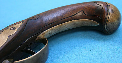 A fine German dueling pistol, numbered on the tang as two of a pair, by Johann Andreas Kuchenreiter I 12