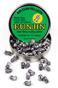 Hola,
tengo una Hatsan BT65 de cal.6,35.
Tengo distinto tipos de balines : uno de Eunjin con punta plana 01