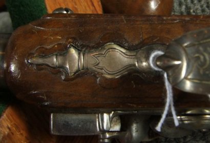 Pair of French Flint Pocket Pistol, 8 inches total length, made by Morell, dated to late 1700\'s. Funcitional 12