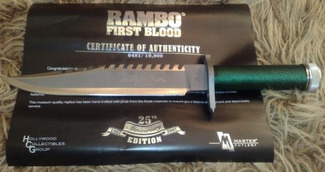 Se venden cuchillos de supervivencia Rambo 1, nuevos, a extrenar, el distribuidor me tarda 15 dias en 01