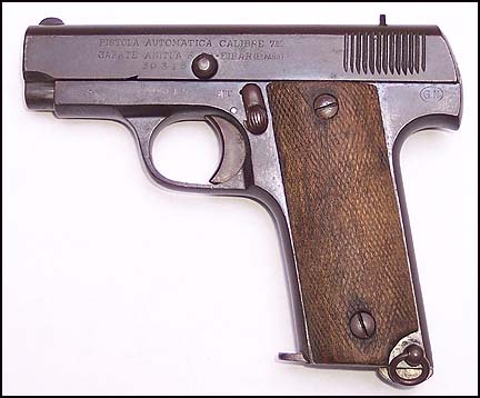 Dispongo de una pistola inutilizada con el siguiente 
anagrama Pistola automatica calibre 7,65
       32