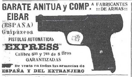 Dispongo de una pistola inutilizada con el siguiente 
anagrama Pistola automatica calibre 7,65
       30