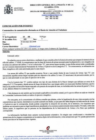 Quisiera me infomarais como se puede legalizar un cañón de cal. 17 HMR con una carabina de cal. 22, categoría 120