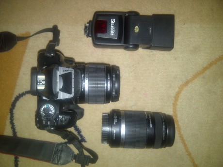 Vendo canon eos350d poco uso:
1-objetivo 18/55 con estabilizador de imajen automatico canon
1-objetivo 02