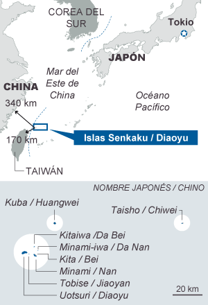Por ahora, China ha enviado patrulleras para dejar clara la jurisdicción china sobre las islas  Diaoyu 10