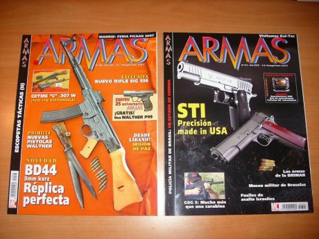 Hola!!!

Vendo los siguientes numeros sueltos de la revista ARMAS:

183, 221, 226, 228, 230, 233, 238, 51