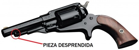 Hola a todos,

De un revolver Pocket cal 31 de ASM se me ha desprendido la pieza que pongo en la imagen.

De 00