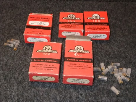 Hola. Desde hace más de cuarenta años he ido guardando las cajas de balines que caían en mis manos, y 60