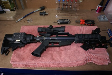 Buenas, pues eso voy a poner unas fotos de las modificaciones que he realizado a un AirForce Pistol cal. 50