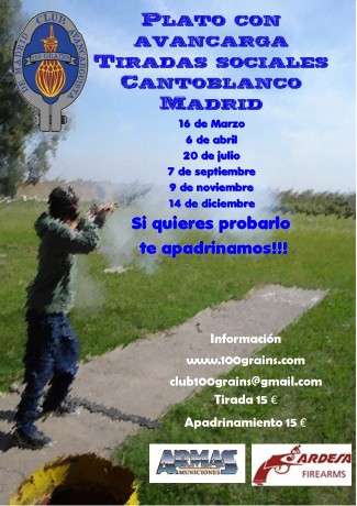 Para los que quieran probar el plato con avancarga y/o quieran participar en tiradas se van a organizar 00