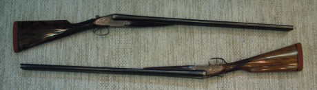 Vendo excepcional pareja de escopetas finas inglesas Will Scoots, cal.12. Modelo Monte Carlo B.75cm. De 02