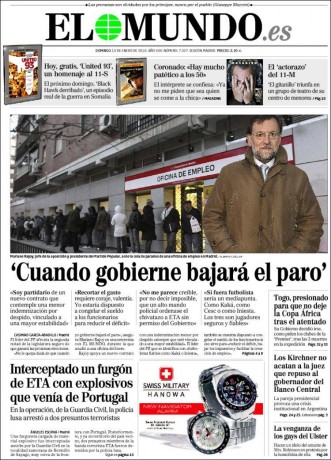  El número de parados supera los 6,2 millones  

 Según la Encuesta de Población Activa (EPA), la tasa 10