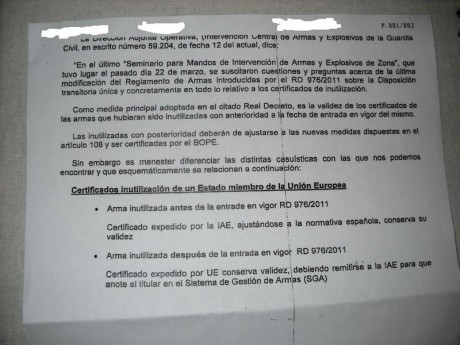 Por favor me podrías informar si lo sabeis, si en algún pais de la comunidad europea, se inutilizan las 100