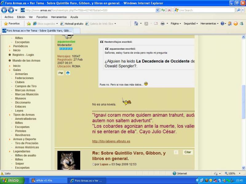 Sobre  Quintilio Varo :

 http://es.youtube.com/watch?v=-Ebrf27Wz2E  110