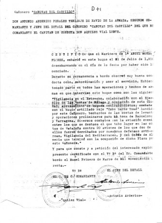 En octubre del 37, durante la Guerra Civil, se produjeron una serie de combates navales en el Mediterráneo 10