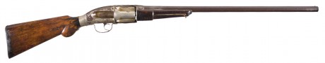 Hola, en 1899 un hombre llamado Becker diseño una escopeta basada en un revolver, la Becker Revolving.
Por 20