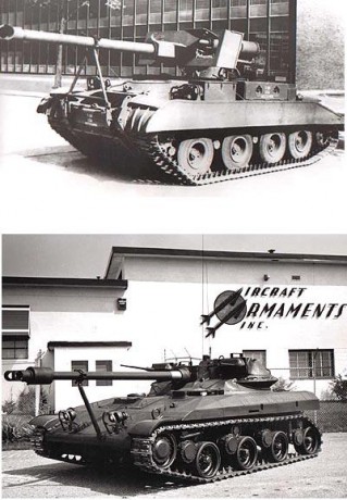 Quisiera destacar el carro ligero T-92 americano.

Tiene toda la pinta de tener dos torres, una con 50 11