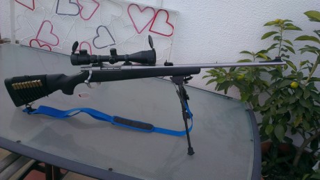 Bien pues aquí está mi Vanguard en calibre .300 WM, el visor es un pentaflex 3 - 12 X 56 IR 20