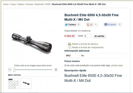 Este es el presupuesto del que dispongo para comprar un visor. Lo quiero usar para tirar en distancias 120