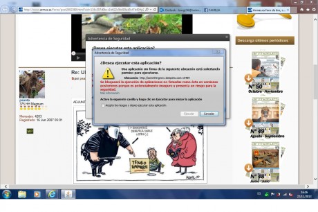 Creo que otra vez esta la pagina de armas. es con virus, pues mi antivirus Avast me saca algunos, y a 40