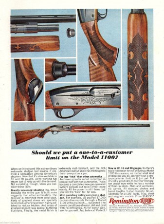 Hola, recientemente he adquirido la Remington 1100 que estaba a la venta en la Armería Navas, para mí 21