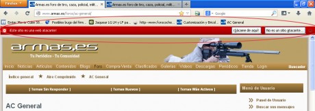 Creo que otra vez esta la pagina de armas. es con virus, pues mi antivirus Avast me saca algunos, y a 91