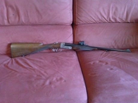 Vendo express paralelo Eric Mathelon calibre 9,3x74 R. Dos disparadores y extractor, cañones de 57 cm. 91