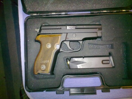 Vendo pistola Sig Sauer modelo P229 calibre 9 parabellum, compacta, con dos cargadores, otro juego adicional 20