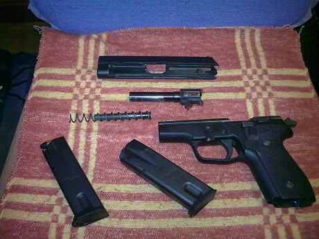 Vendo pistola Sig Sauer modelo P229 calibre 9 parabellum, compacta, con dos cargadores, otro juego adicional 40