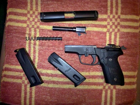 Vendo pistola Sig Sauer modelo P229 calibre 9 parabellum, compacta, con dos cargadores, otro juego adicional 50