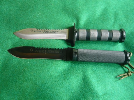 hola a todos,aqui os presento un cuchillo poco visto,se trata de un jungle king 2 sin guarda.dicen que 01