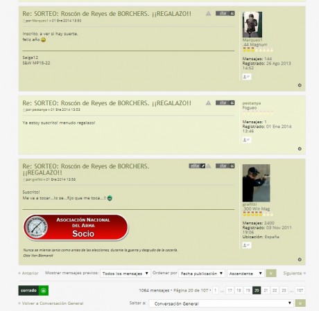 Estimad@s usuari@s,

Ya tenemos el nombre del ganador del espectacular sorteo del Roscón de Reyes patrocinado 100