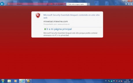Creo que otra vez esta la pagina de armas. es con virus, pues mi antivirus Avast me saca algunos, y a 20