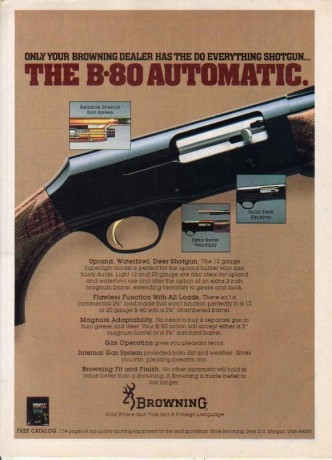 Buenas,
Me acabo de comprar una Browning B-80 de segunda mano y tengo un par de dudillas que seguro me 80