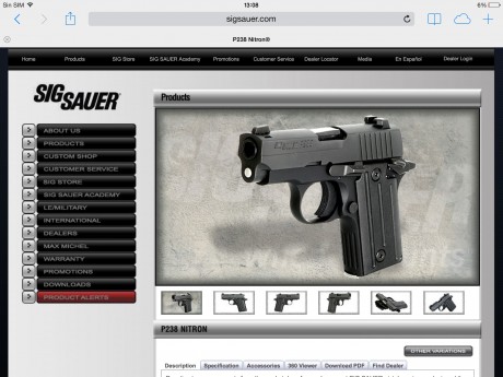 Hola 
Estoy buscando una pistola sig sauer p238 de 9 corto. El modelo que busco es el nitro, pero también 01