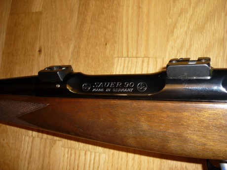 Pues lo dicho vendo rifle Sauer 90 calibre 30-06 , con bases apel, puntos de mira de fibra optica Williams, 61