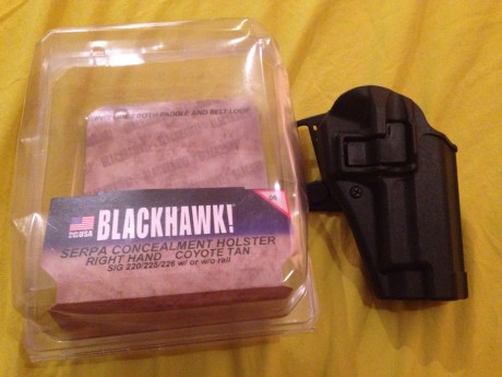 Hola
Vendo funda Blackhawk Serpa para Sig Sauer P220,225,226 y 227, con o sin rail.
negra Para mano derecha

40 00