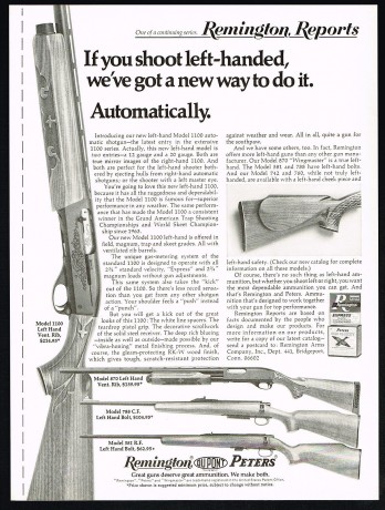 Hola, recientemente he adquirido la Remington 1100 que estaba a la venta en la Armería Navas, para mí 162