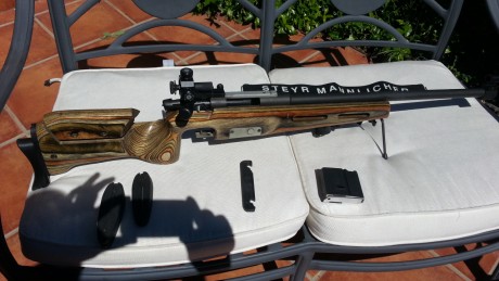 Por falta de tiempo y uso vendo que no cambio parte de mi arsenal. Aquí  Fusil Steyr Manlicher CISM cal. 00