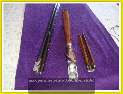 hola
vendo escopeta Kromson  modelo sk80 para plato
calibre 12/70
cañones 74 cm   ( 1 y 2 estrellas)
posibilidad 01