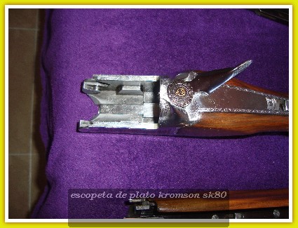 hola
vendo escopeta Kromson  modelo sk80 para plato
calibre 12/70
cañones 74 cm   ( 1 y 2 estrellas)
posibilidad 12