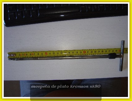 hola
vendo escopeta Kromson  modelo sk80 para plato
calibre 12/70
cañones 74 cm   ( 1 y 2 estrellas)
posibilidad 50