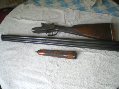 Vendo Escopeta Paralela Union Armera (Grulla) modelo 213 calibre 12, Expulsora, Gatillo Articulado, salida 02