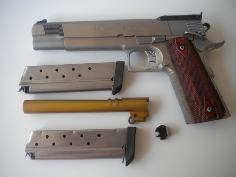 Hola compañeros.

Vendo esta maravilla de precision.
Esta joya va con dos calibres 9pb y 38 super con 02