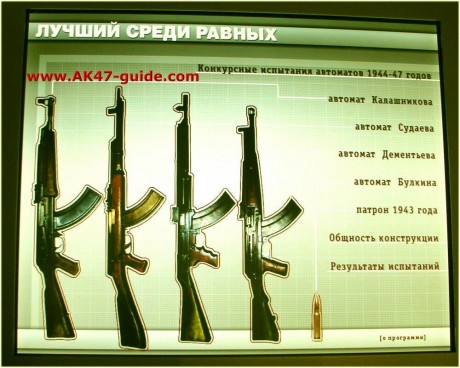  Автомат Калашникова образца 1947 года 
 Automatico Kalashnikov Modelo 1947  

Es sin duda, en la actualidad, 170