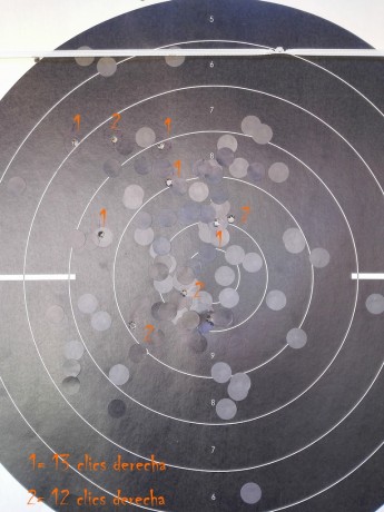 Resulta que compré mi arma (Unique Des 69) y su anterior dueño no tocó las miras o eso me dijo, así que 140